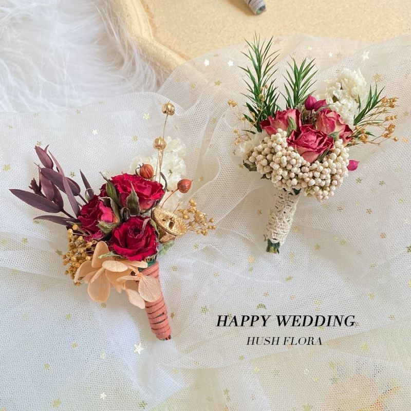 Dried Flower Bunch - ミニドライフラワーブーケ、繊細で新鮮なDIYお土産コサージュ、プリザーブドフラワー、染色ドライフラワー製品