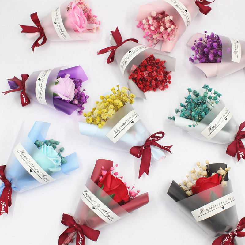 ミニチュアの天然ドライベビーズブレスブーケ、プリザーブドフラ - Dried Flower Bunch のレビューと価格
