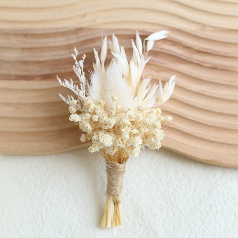 5インチ ミニボヘミアン ドライフラワー ベビーブレスブーケ - Dried Flower Bunch のレビューと価格