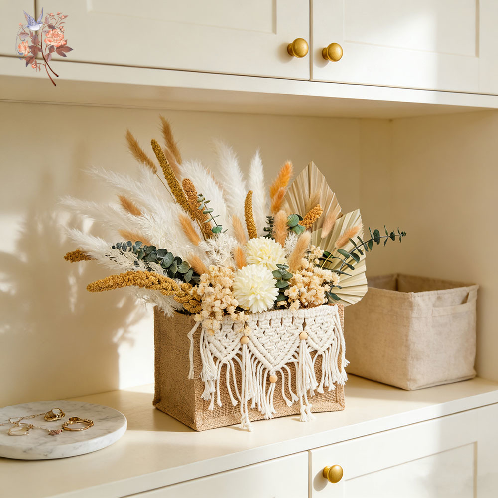 造花ドライフラワーブーケセットギフト、ボヘミアンホームデコレ - Dried Flower Bunch のレビューと価格