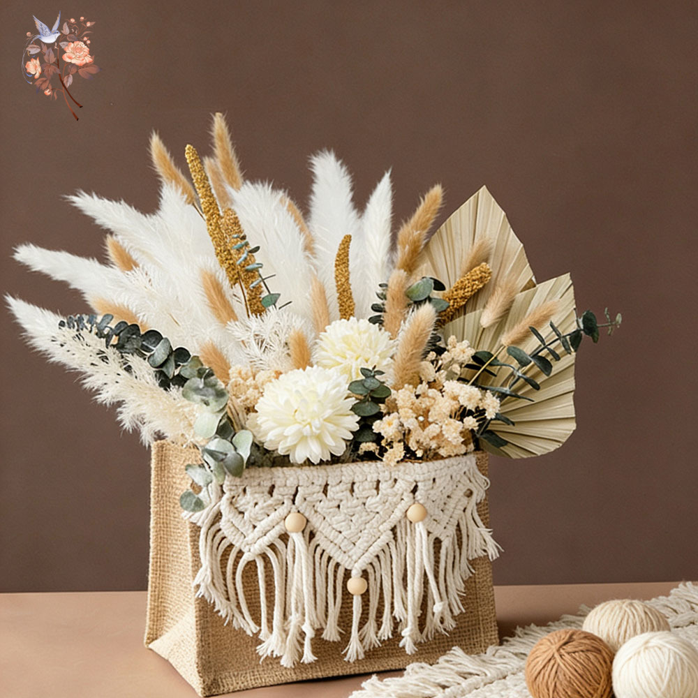造花ドライフラワーブーケセットギフト、ボヘミアンホームデコレ - Dried Flower Bunch のレビューと価格