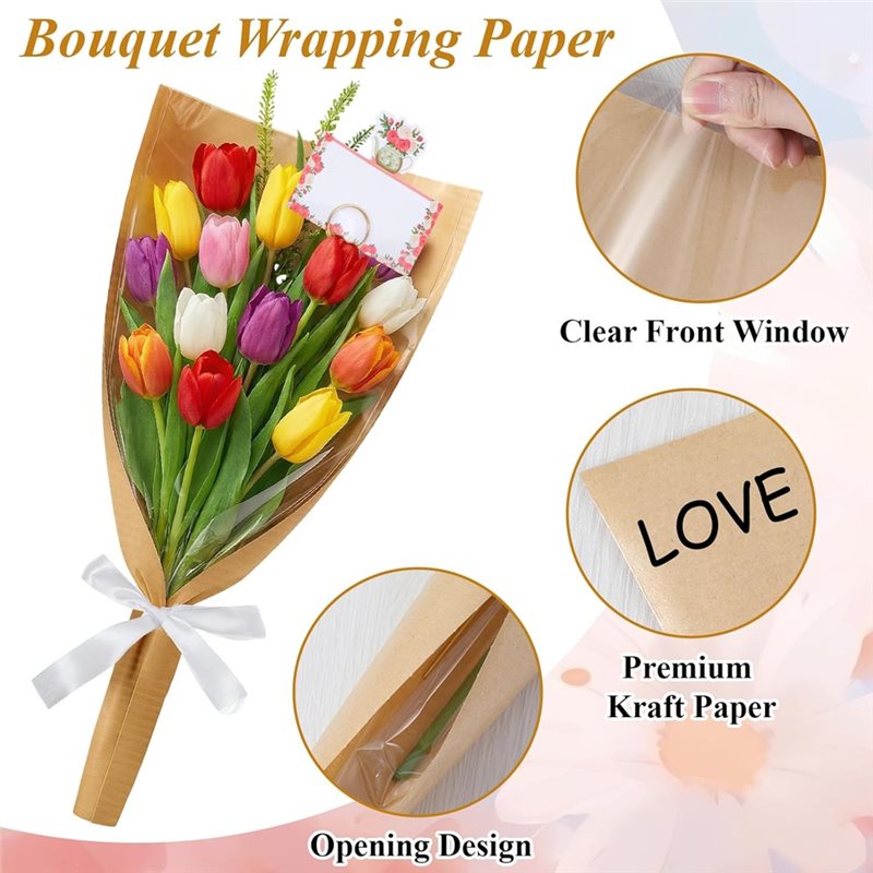 ホットセール-花屋向け包装用品：フラワーバッグ100枚、フラ - Florist Supply Ribbon のレビューと価格