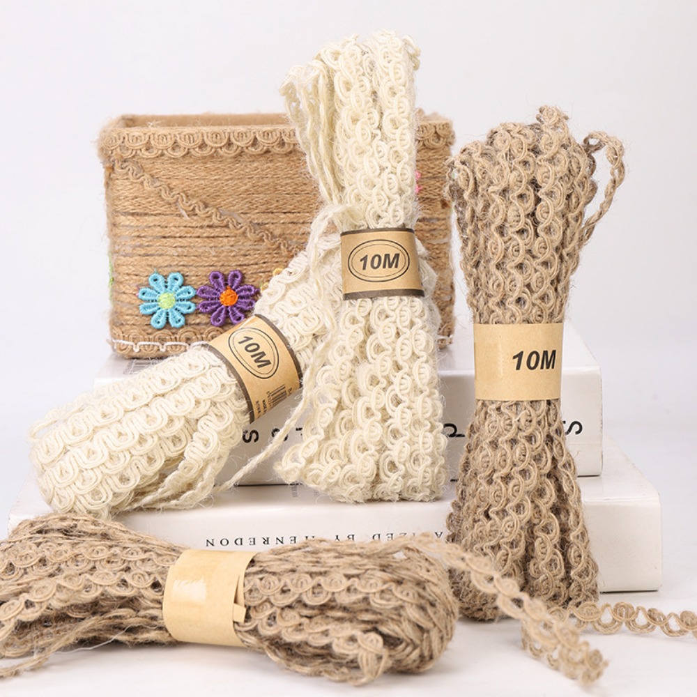 10 メートルレースリネンリボン DIY ブーケ花屋ギフトボ - Florist Supply Ribbon のレビューと価格
