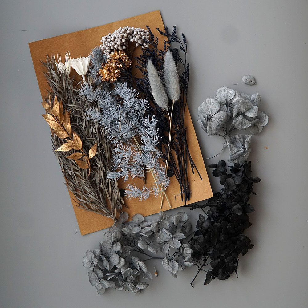 1 パック人工植物ドライ本物の花プリザーブド材料エポキシ樹脂 - Dried Flower Bunch のレビューと価格